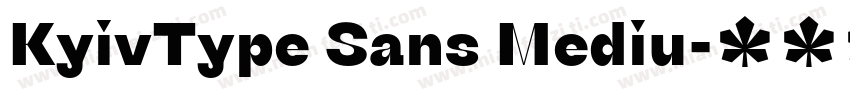 KyivType Sans Mediu字体转换